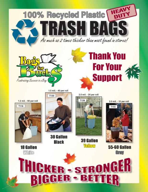 100% Recycled Plastic Trash Bags